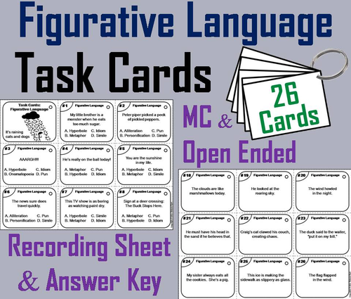 Figurative Language Task Cards