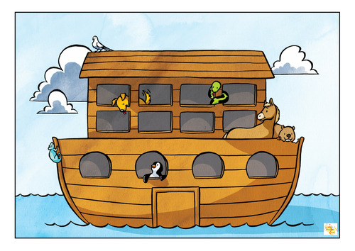 BARRIER GAME (and so much more) ANIMALS on the ARK(4 pages)