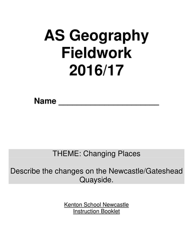 (New AQA) A:Level Fieldwork - Newcastle upon Tyne