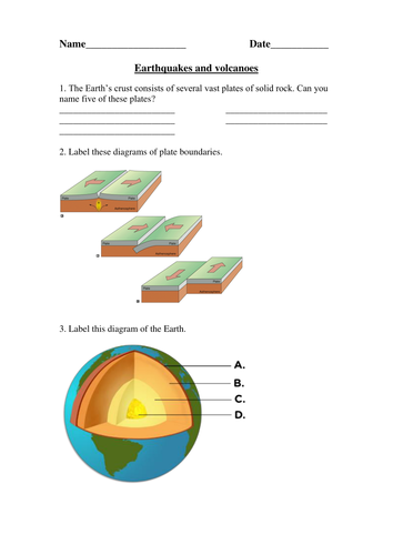 Earthquakes and Volcanoes Test