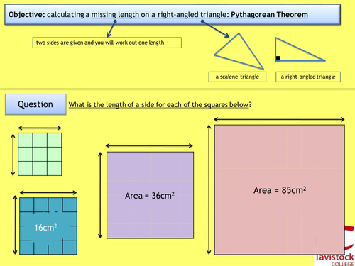 An Introdcution to Pythagoras Theorem, uses SOLO Taxonomy.