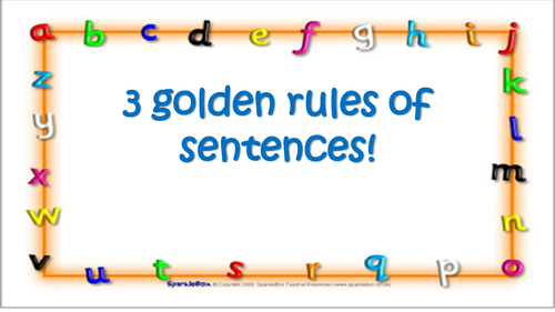 sentence-golden-rules-teaching-resources