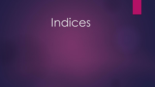 Discovering rules about Indices