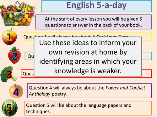 5 a Day Starter Questions | Teaching Resources