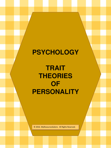 Psychology: Trait Theory of Personality
