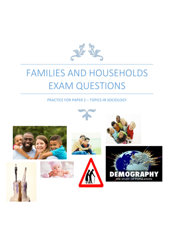 New Spec AQA Families and Households Practice Exam Questions