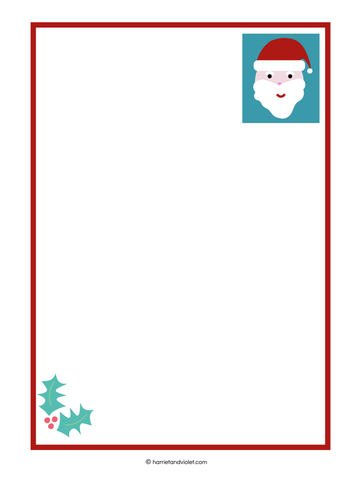Father Christmas / Santa letter templates - plain, half lined and fully lined