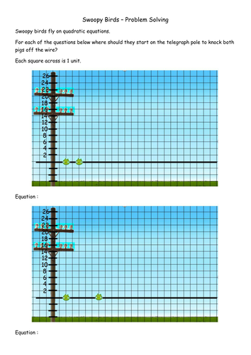 Sketching Quadratic Graphs - Angry Birds