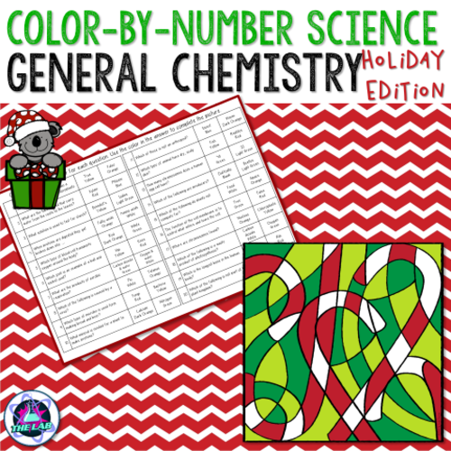 Holiday Themed General Chemistry Color-by-Number Activity