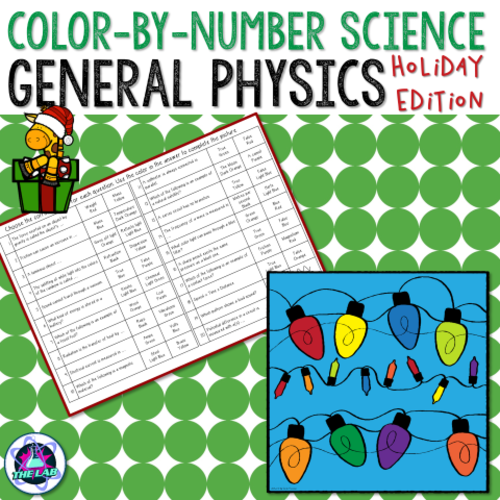 Holiday Themed General Physics ColorbyNumber Activity Teaching