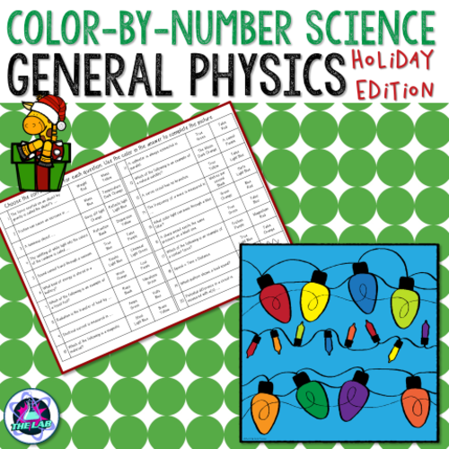 Holiday Themed General Physics Color-by-Number Activity