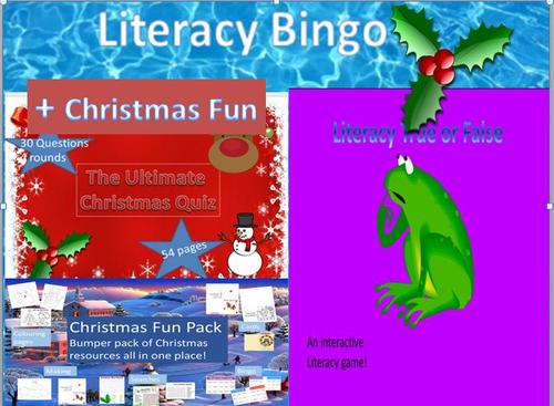 Literacy Games and Christmas Fun Pack