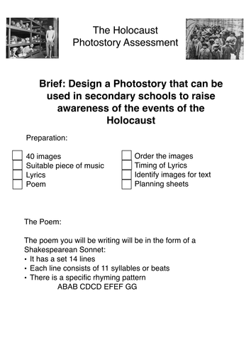 Holocaust Picture Video Preparation task