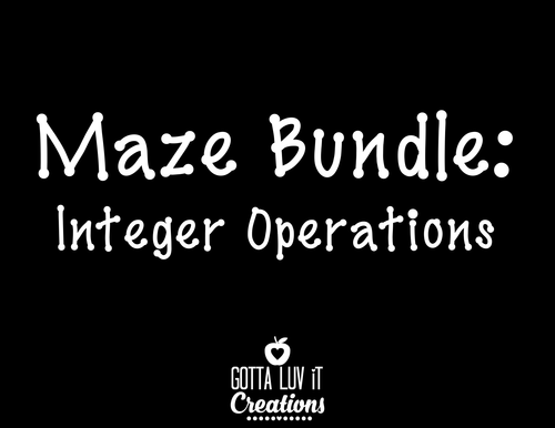 Integer Operations Maze Bundle