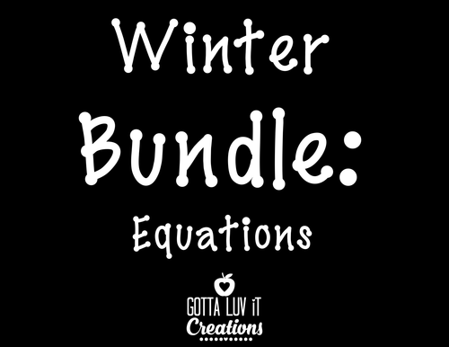 Solving Equations Winter Holiday Equations Bundle - 3 Mazes & 3 Color by Numbers