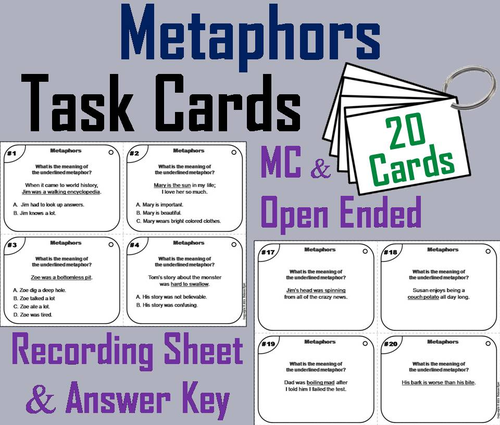 Metaphors Task Cards