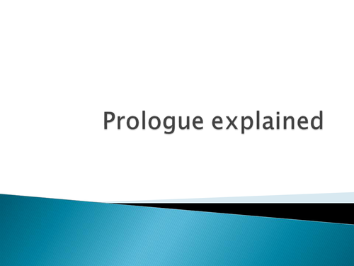 NEW GCSE - lesson from 9-1 scheme - The Prologue