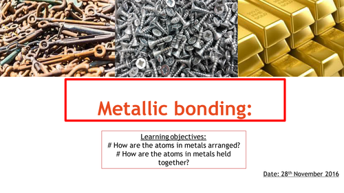 metallic bonding new KS4 syllabus