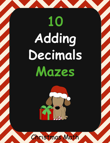 Christmas Math: Adding Decimals Maze