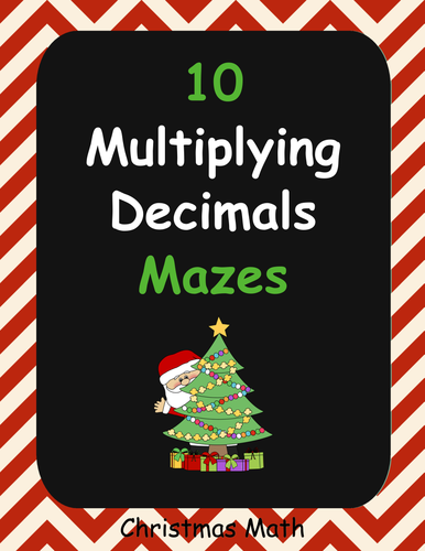 Christmas Math: Multiplying Decimals Maze