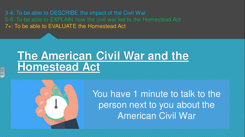 The American Civil War and Homesteading (American West, Edexcel 9-1)