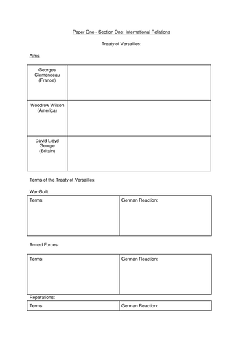 Revision Booklet for International Relations Topic OCRB