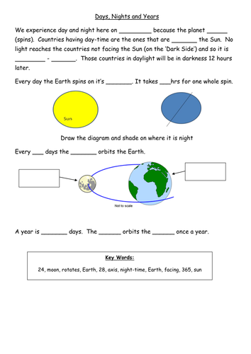 Day and Night, Years, Seasons. | Teaching Resources