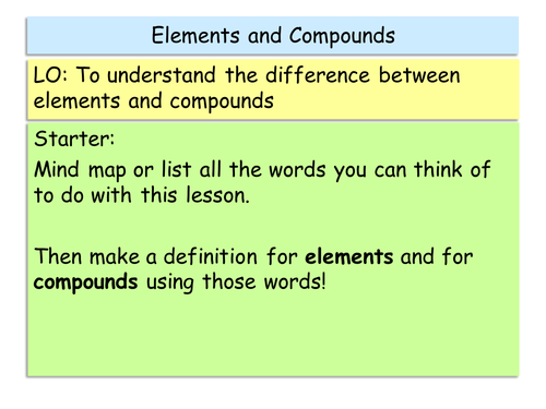 New AQA GCSE Elements and Compounds