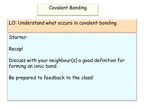 New AQA GCSE Covalent Bonding