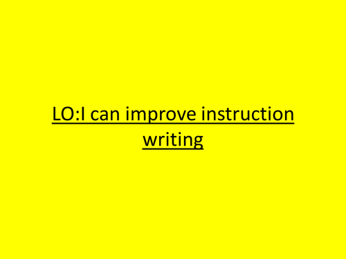 Instruction writing PPT