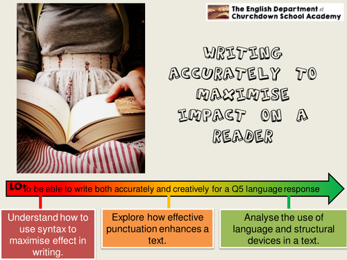 Writing accuracy Q5 for AQA GCSE English Language (9-1 spec)