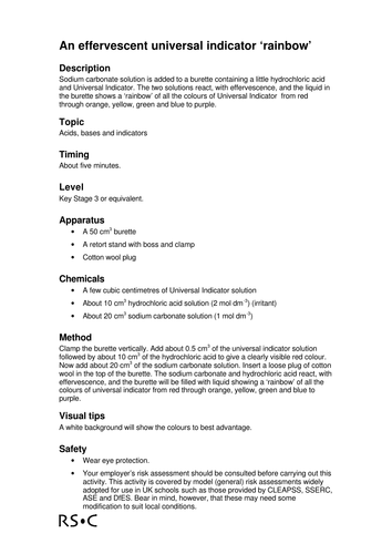 pH and Indicators