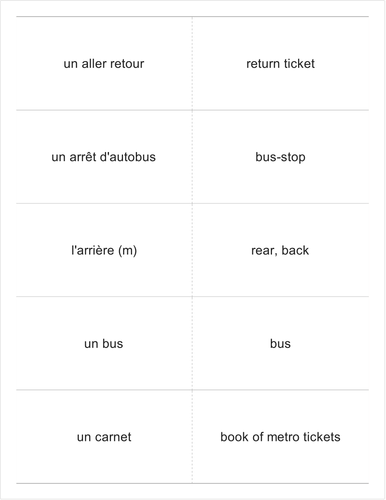 French verbs OCR eau-aller FLASHCARDS