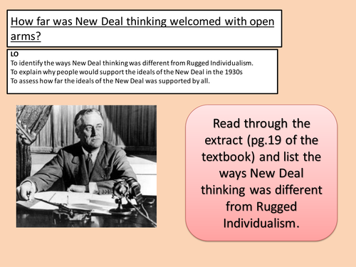 How far was the New Deal welcomed with open eyes?