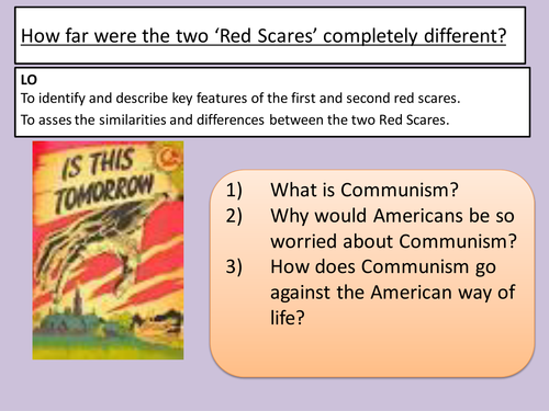 How were the two Red Scares different?