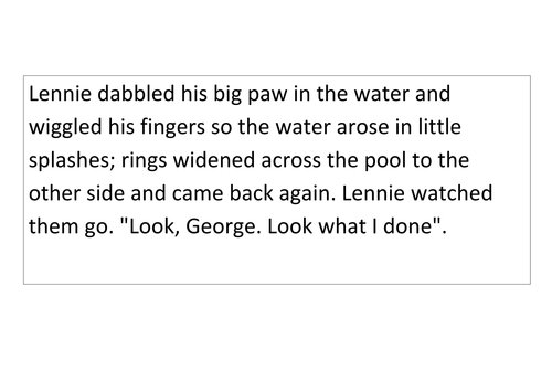 Of Mice and Men George and Lennie Analysis
