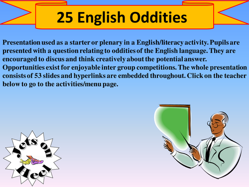 Oddities of English | Teaching Resources