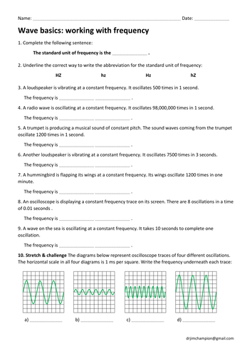 GCSE physics: working with frequency