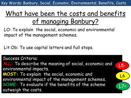 (New AQA) Rivers: Costs and benefits of managing Banbury (case study)