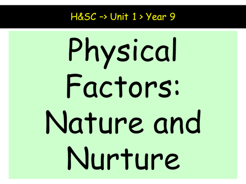 Nature vs Nurture Health and Social Care GCSE Unit 1 Edexcel lesson