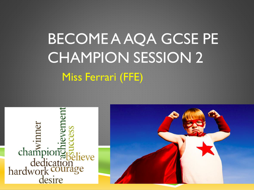 Become an AQA GCSE PE champion - useful mnemonics and revision quiz