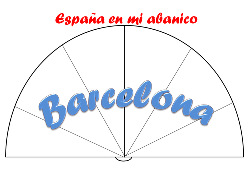 Spanish Barcelona Province Fan, abanico de provincia de Barcelona. Translation & Culture GCSE