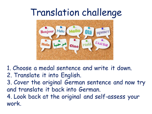 German translation challenge house and home