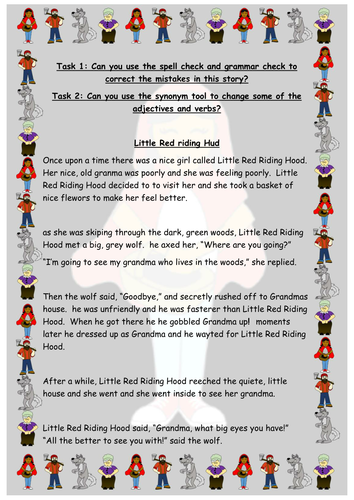 Little Red Riding Hood - Spelling Check
