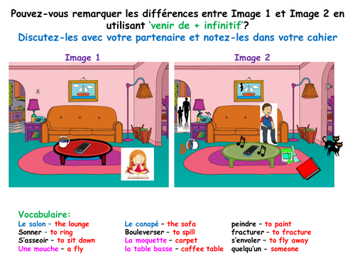 French:  Spot the difference - venir de + infinitive