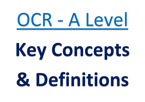 OCR A Level - Key Concepts & Words Display