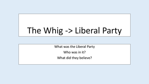 The Liberal Party 1850s