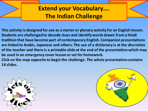 Extend your Vocabulary, The Hindi Challenge