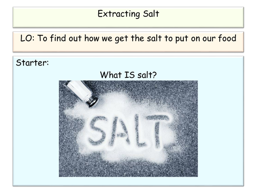 New KS3 Chemistry Extracting Salt
