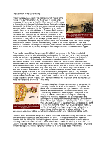 The Aftermath of the Easter Rising